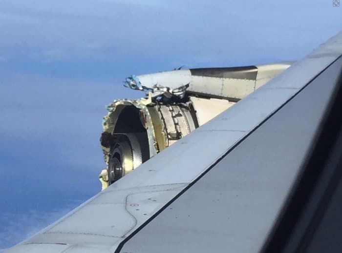 A380 samolyotining parvoz vaqtida dvigateli qoplamasi bo‘laklanib ketdi   