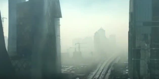 Pekinni chulg‘ayotgan smog videoga tushirildi