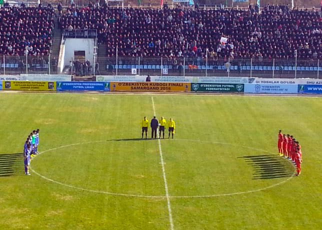 O‘zbekiston kubogi finali bir daqiqa sukut saqlash bilan boshlandi