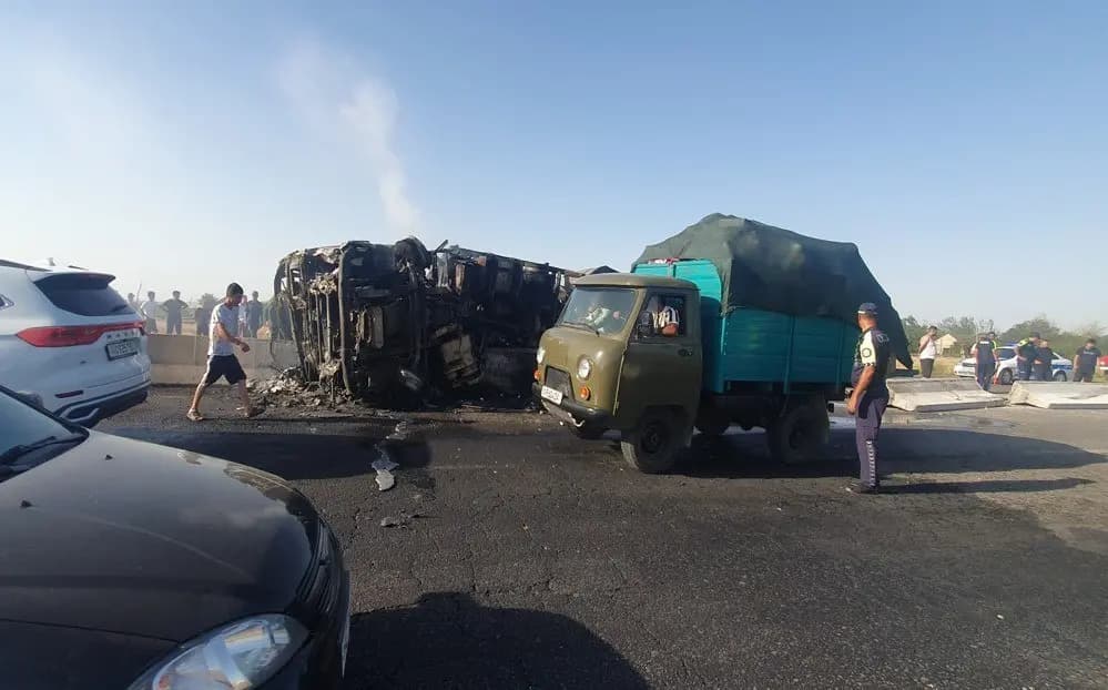В Самарканде грузовик попал в ДТП: водитель погиб