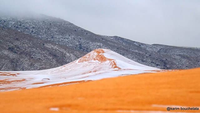 NASA Sahroi Kabirdagi qor suratlarini taqdim etdi