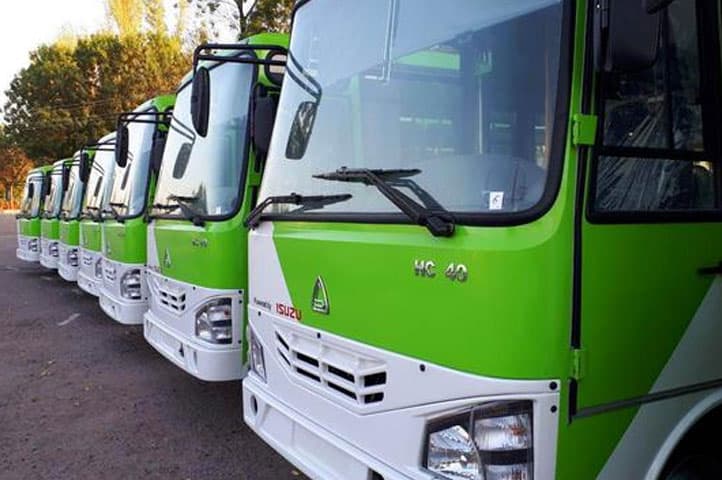 Toshkentga yangi ISUZU avtobuslari keltirildi 
