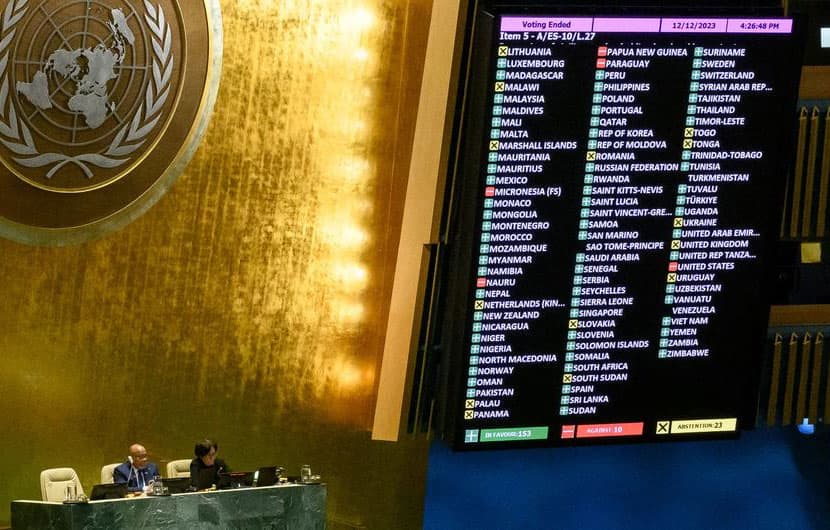 O‘zbekiston G‘azo sektorida otashkesimga chaqiruvchi BMT rezolyutsiyasini yana yoqlab ovoz berdi 