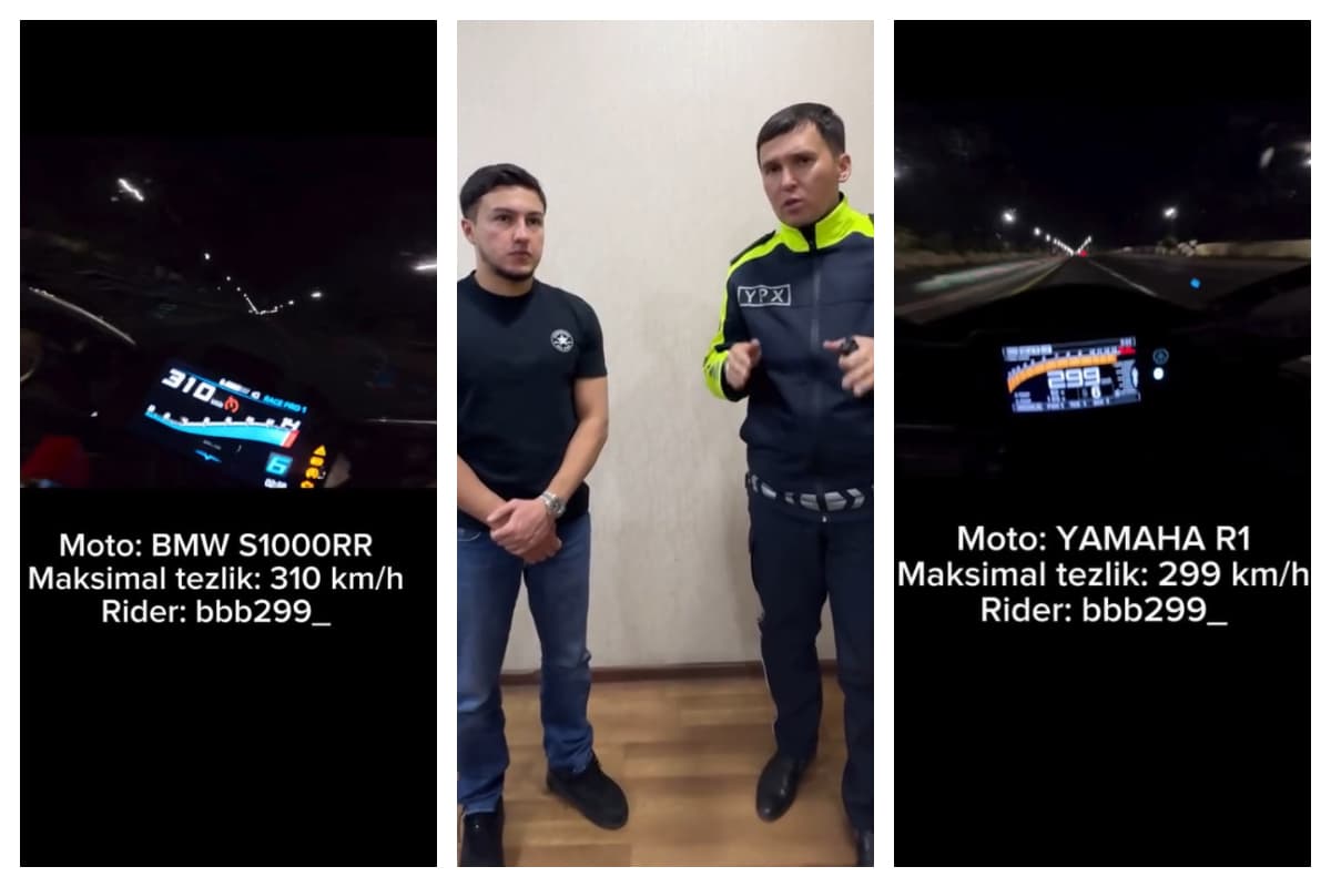 Toshkentda 310 km/soat tezlikda harakatlangan mototsikl haydovchisi jarimaga tortildi