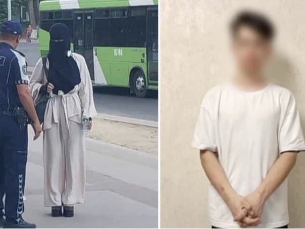 Toshkentda ayollar «burqa»sini kiyib yurgan yigit 15 sutkaga qamaldi