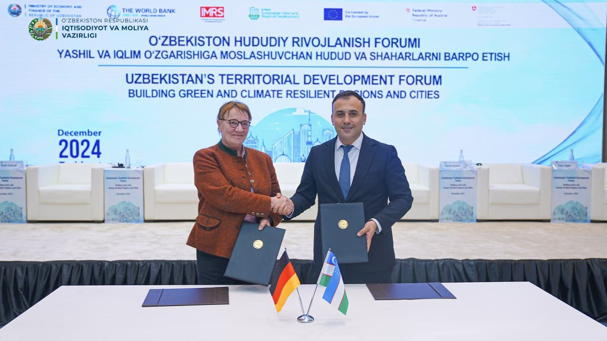 Germany grants Uzbekistan €9M for sustainable urban development