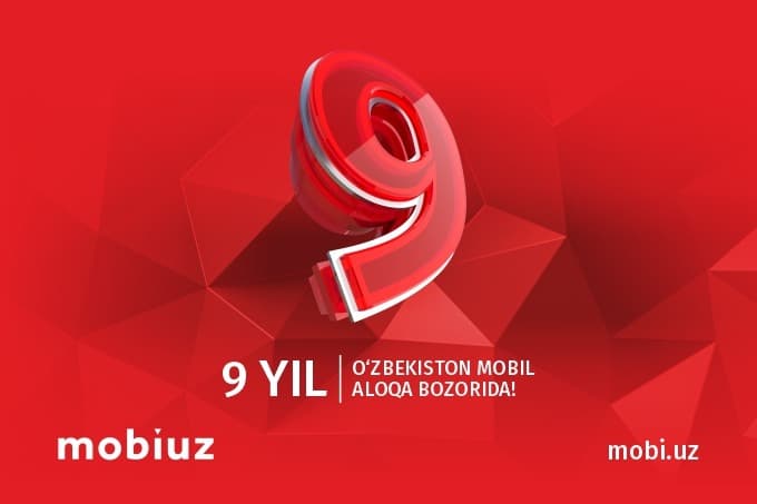 Mobiuz mobil aloqa operatori 9 yoshda