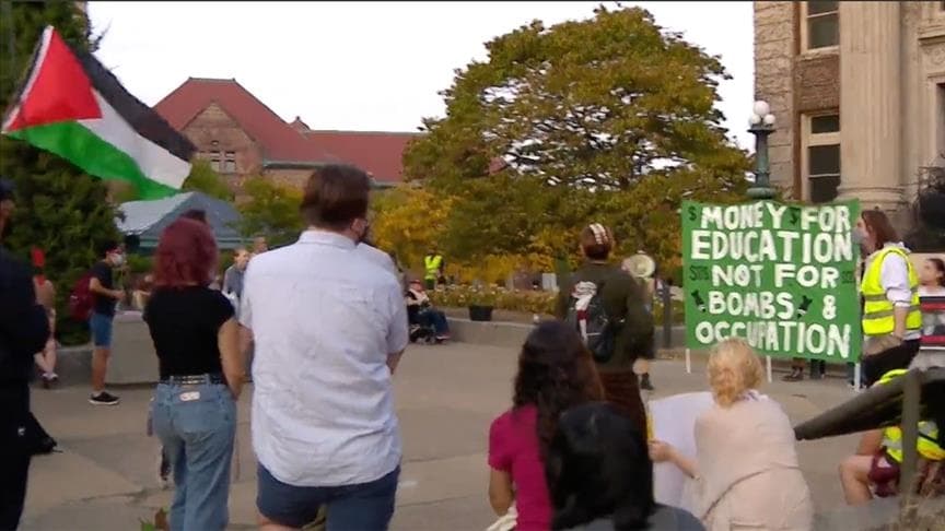 Minnesota universitetida Falastin tarafdorlari aksiyasi ishtirokchilari ushlandi