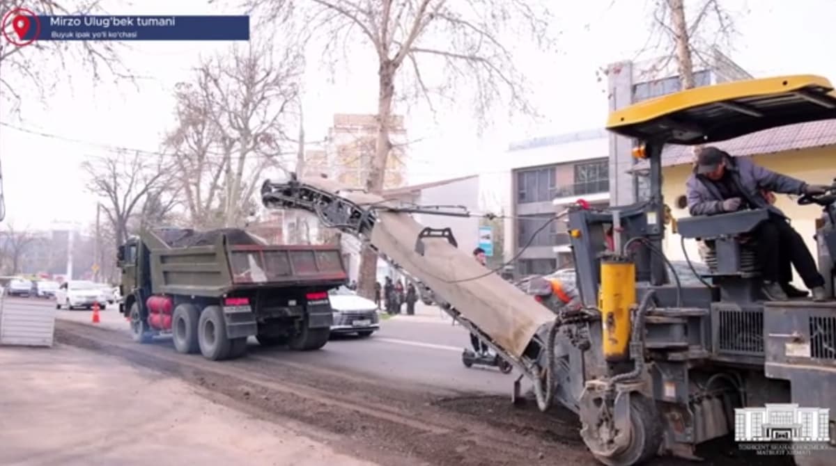 Toshkentda markaziy ko‘chalar ta’mirlanib, «aqlli» svetoforlar o‘rnatilmoqda