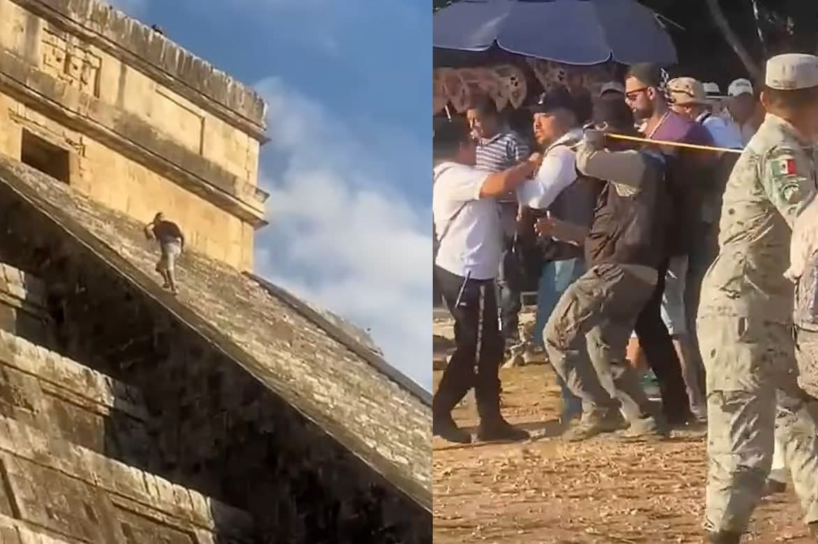Meksikada mayyalarning muqaddas ibodatxonasiga chiqqan turist kaltaklandi