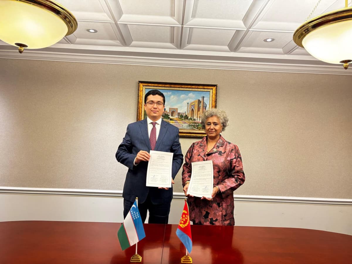 O‘zbekiston Eritreya bilan diplomatik munosabat o‘rnatdi