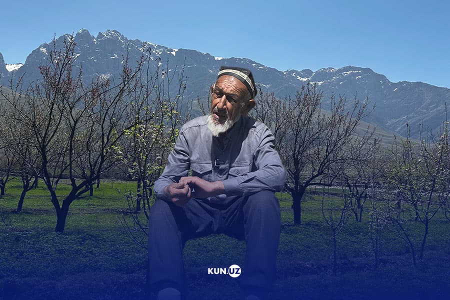 “Chelaklab suv tashib amallab ko‘kartirib olganman” – tog‘ bag‘rida bog‘ yaratgan so‘xlik 93 yoshli Nuriddin ota hikoyasi