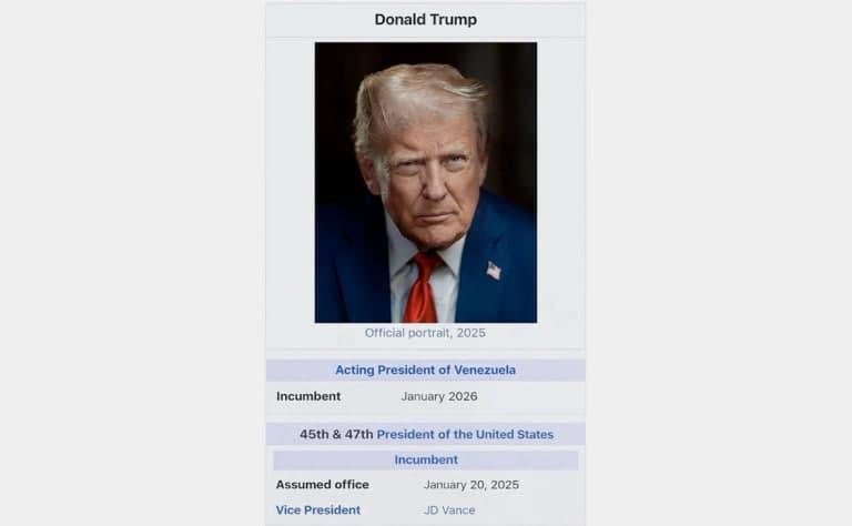 Трамп ўзи Венесуэла президенти сифатида кўрсатилган фотони эълон қилди