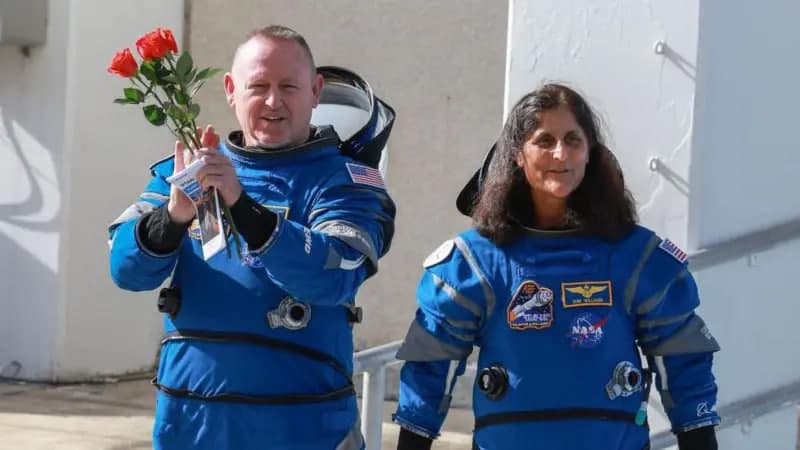 Xalqaro kosmik stansiyada 9 oy qolib ketgan astronavtlar Yerga qaytmoqda