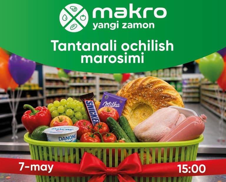 Миллий боғ кўчасида «Makro Yangi Zamon» очилмоқда