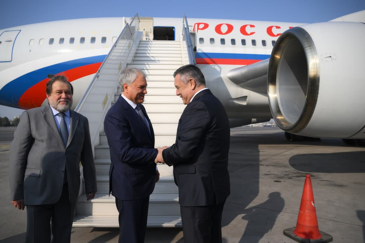 Rossiya Davlat Dumasi raisi Toshkentga rasmiy tashrif bilan keldi