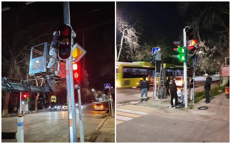 Poytaxtda yangi svetofor komplekslari o‘rnatilmoqda