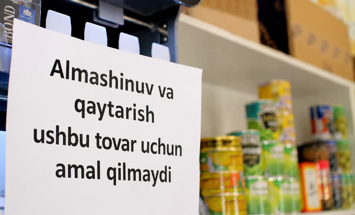 «Sotilgan tovar qaytarib olinmaydi». Bu qonuniy talabmi?