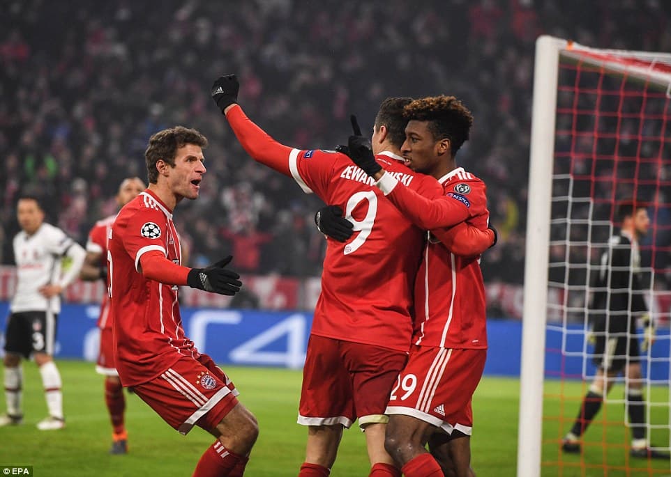 YeChL. "Bavariya" 10 kishi qolib ketgan "Beshiktosh"ga 5ta gol urdi 
