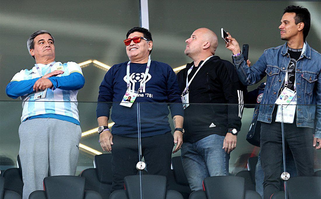 Maradona jahon chempionatida o‘zini surbetlarcha tutmoqda