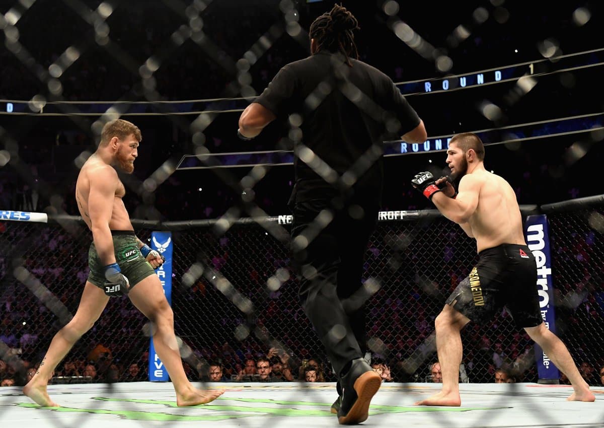 Nurmagomedov va Makgregor jangdan keyingi mushtlashuv uchun vaqtinchalikka diskvalifikatsiya qilindi