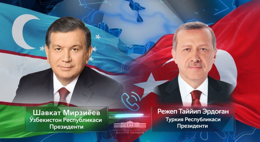 Mirziyoyev va Erdo‘g‘an o‘zaro hamkorlikning dolzarb masalalarini ko‘rib chiqishdi