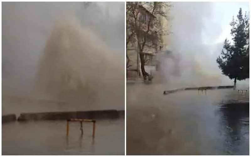 Beltepada suv quvuri yorilib ketdi