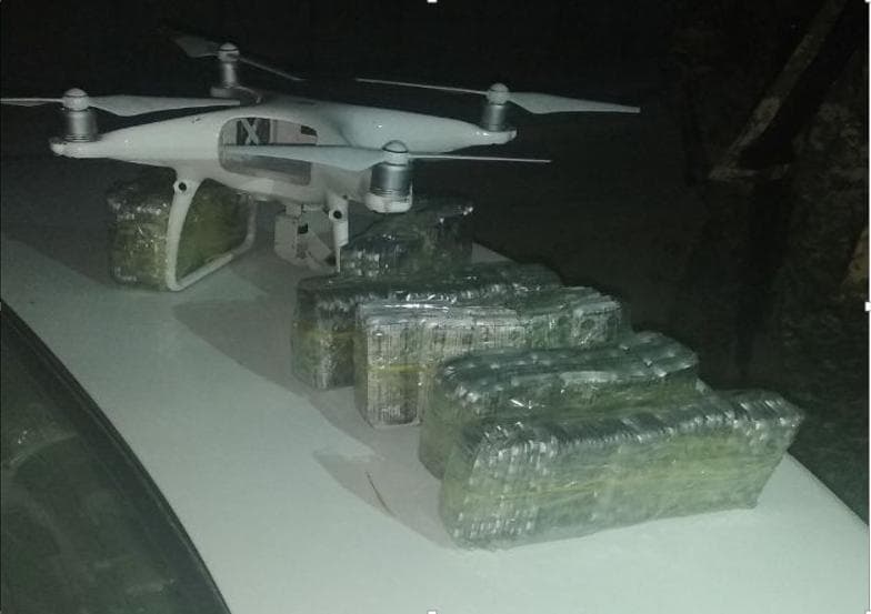 O‘zbekistonlik chegarachilar dron orqali katta miqdordagi psixotrop moddalar o‘tkazishni to‘xtatib qolishdi