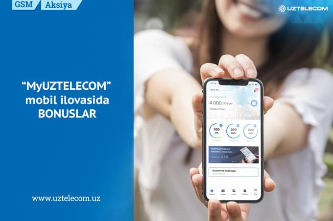 MyUZTELECOM – bonuslar tuhfa etuvchi mobil ilova