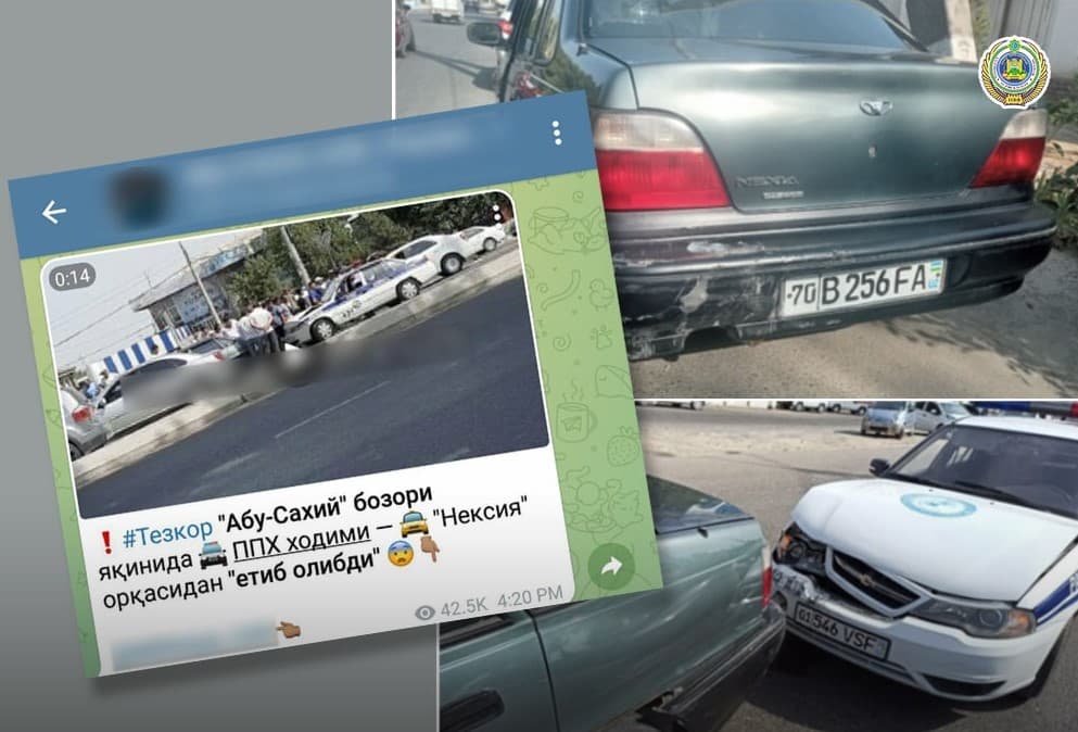 Toshkentda PPX mashinasi YTH sodir etdi. Holat yuzasidan ma'lumot berildi