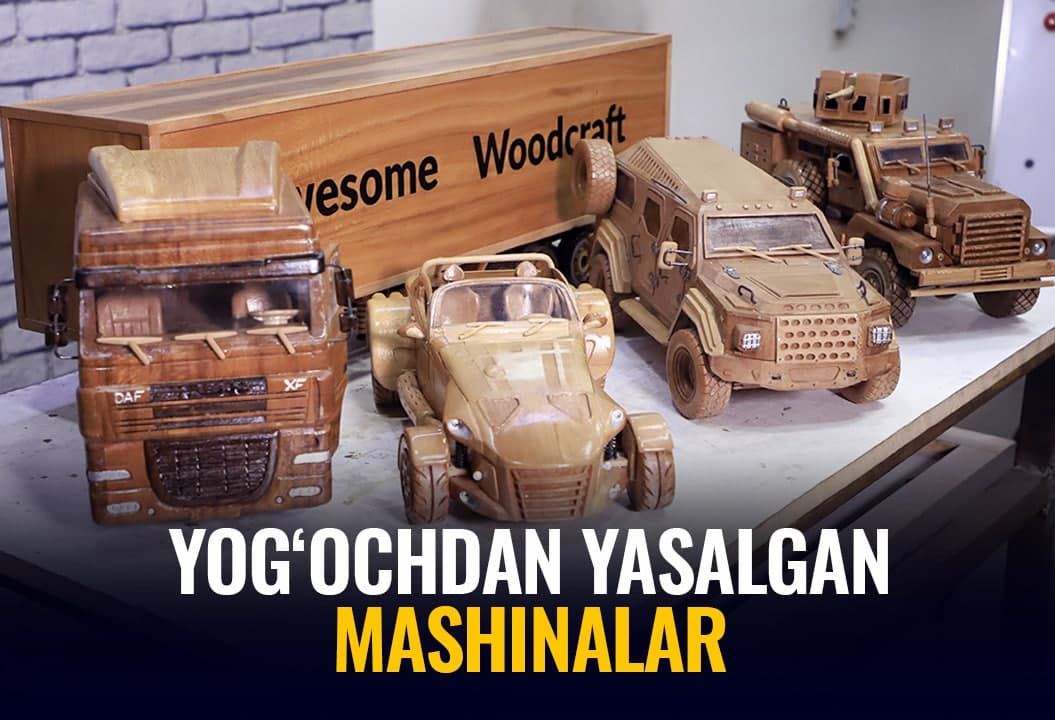 Eng arzoni 700 dollar: Hunarmand yog‘ochdan qimmatbaho mashinalar yasamoqda