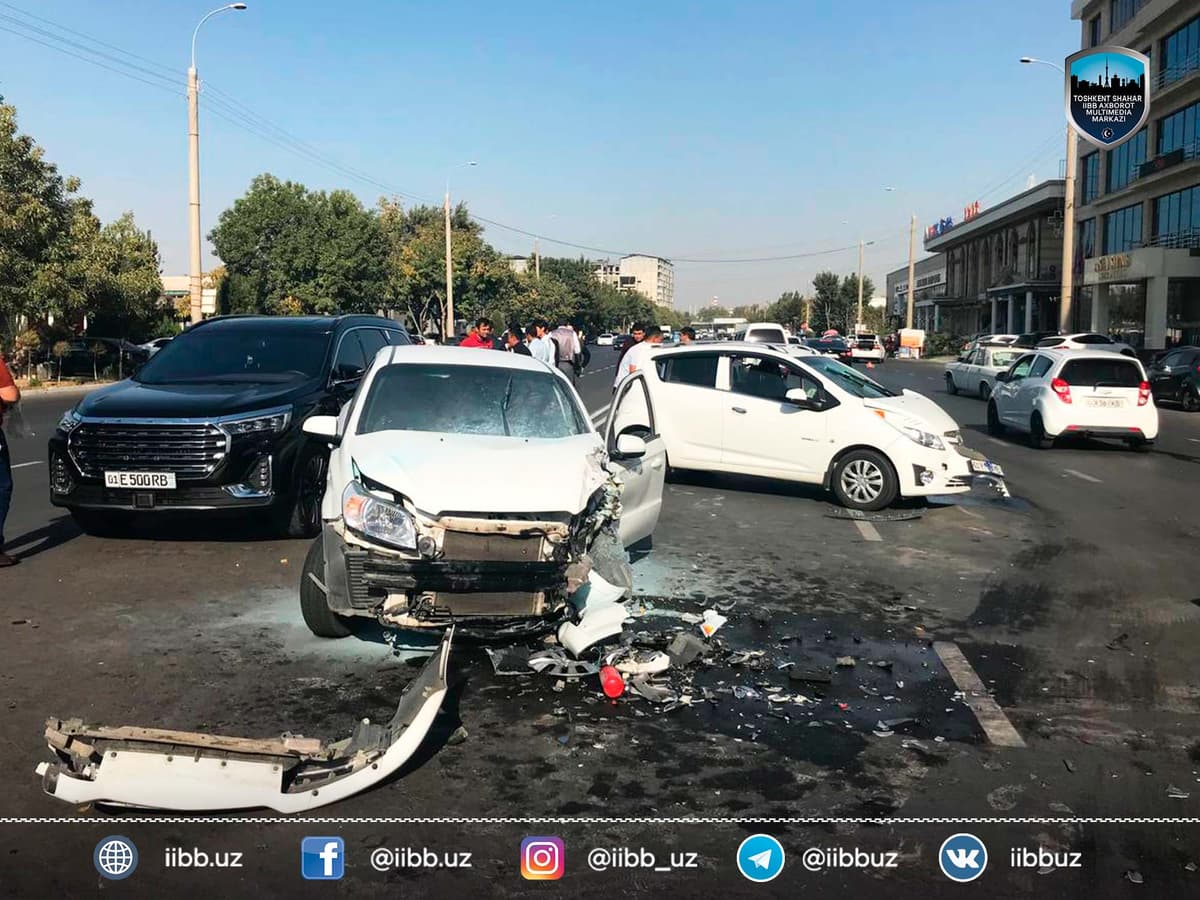 Yakkasaroy tumanida 4 ta mashina ishtirokida YTH sodir bo‘ldi