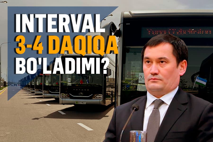Transport vaziri – avtobuslar intervali, parkomat, ko‘p qavatli avtoturargohlar va tramvay haqida