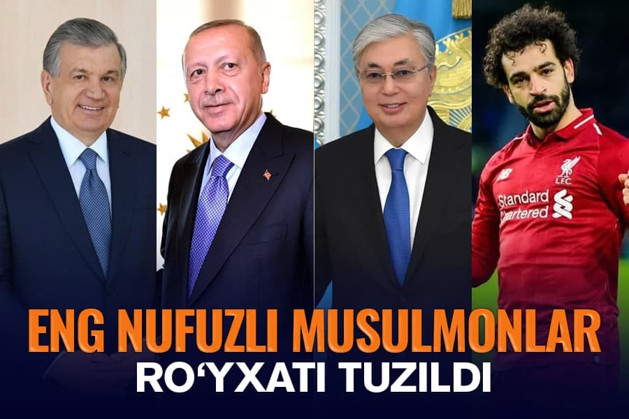 Mirziyoyev, To‘qayev va Muhammad Saloh: «Jahonning eng obro‘li 500 musulmonlari» ro‘yxatiga yana kimlar kirdi?
