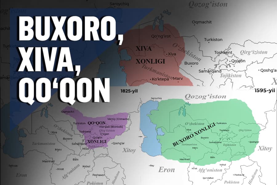 Tashkil topish, yuksalish va xotima. O‘zbek xonliklari chegaralarining yangi xaritalari