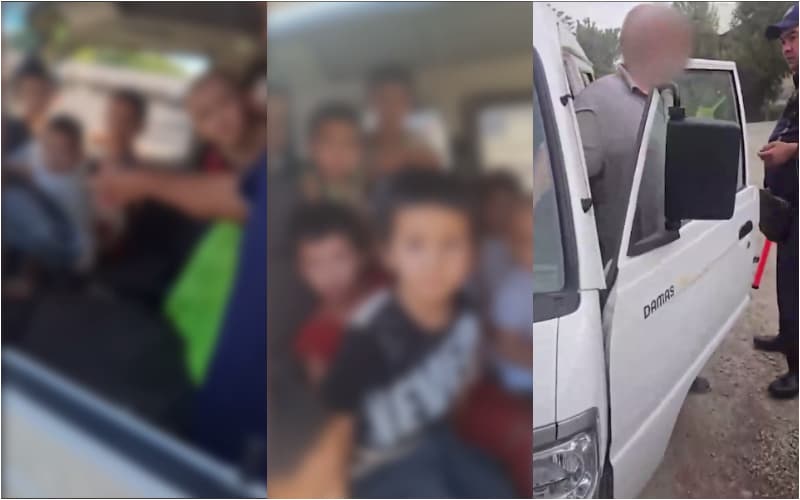 Navoiyda Damas’da 17 nafar bolani olib ketayottan haydovchi ushlandi