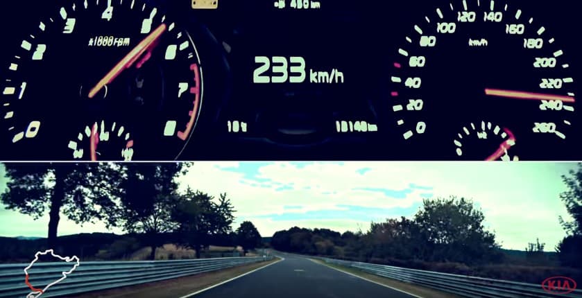 Yangi KIA Nyurburgringda soatiga 244 km tezlikda harakatlandi