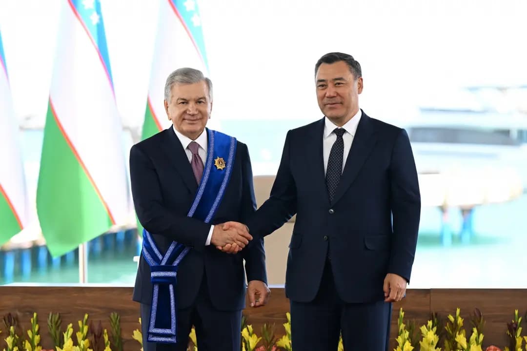 President Mirziyoyev awarded Kyrgyzstan's highest Manas Order