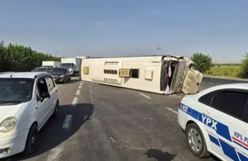 Bus, truck collide in Uzbekistan’s Jizzakh region; no fatalities reported