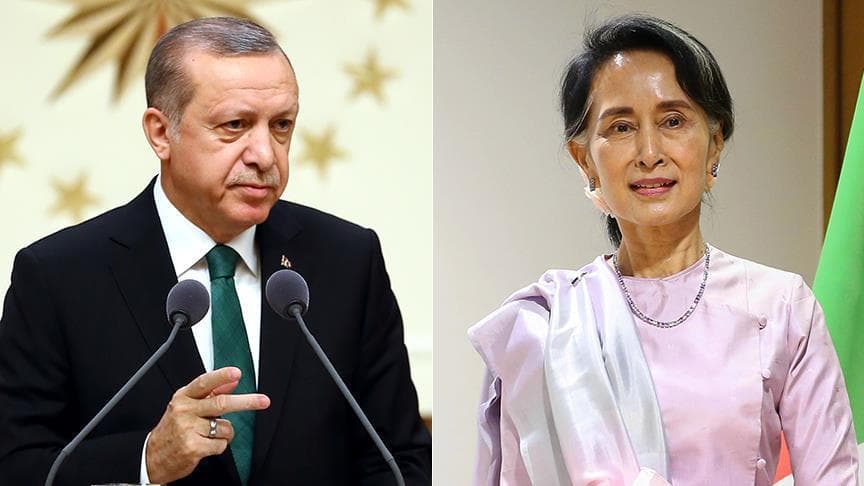 Erdo‘g‘an va Aun San Su Chji Myanmadagi musulmonlar bilan bog‘liq vaziyatni muhokama qildi
