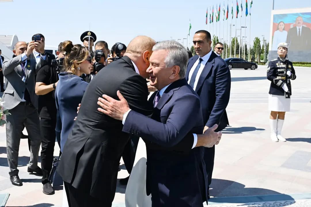 President of Azerbaijan Ilham Aliyev arrives in Uzbekistan for state visit