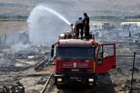 Livanda suriyalik qochqinlar lageri butkul yonib ketdi