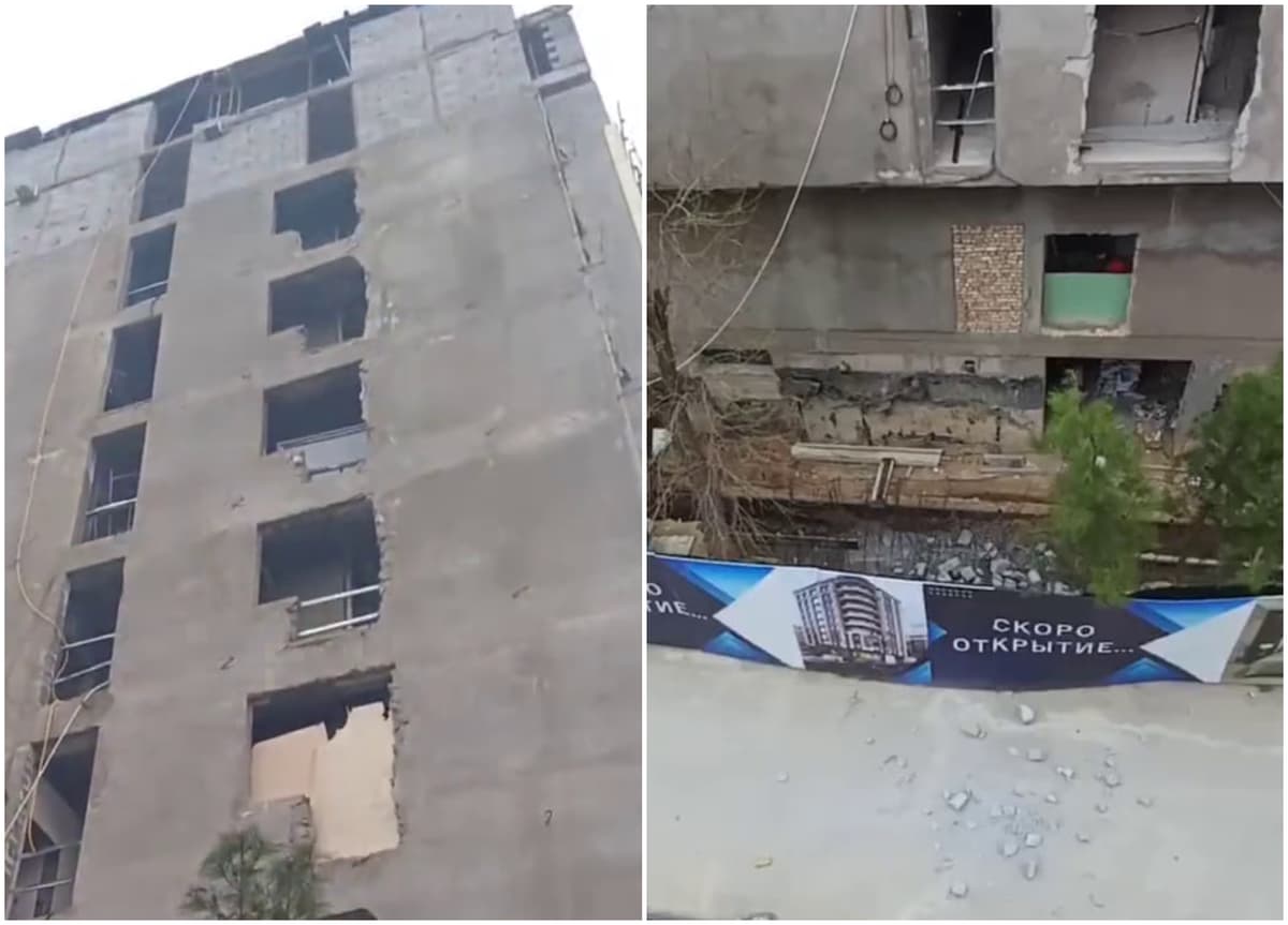 Toshkentda qurilishi bitmagan binoning beton bo‘laklaridan biri qulab tushdi