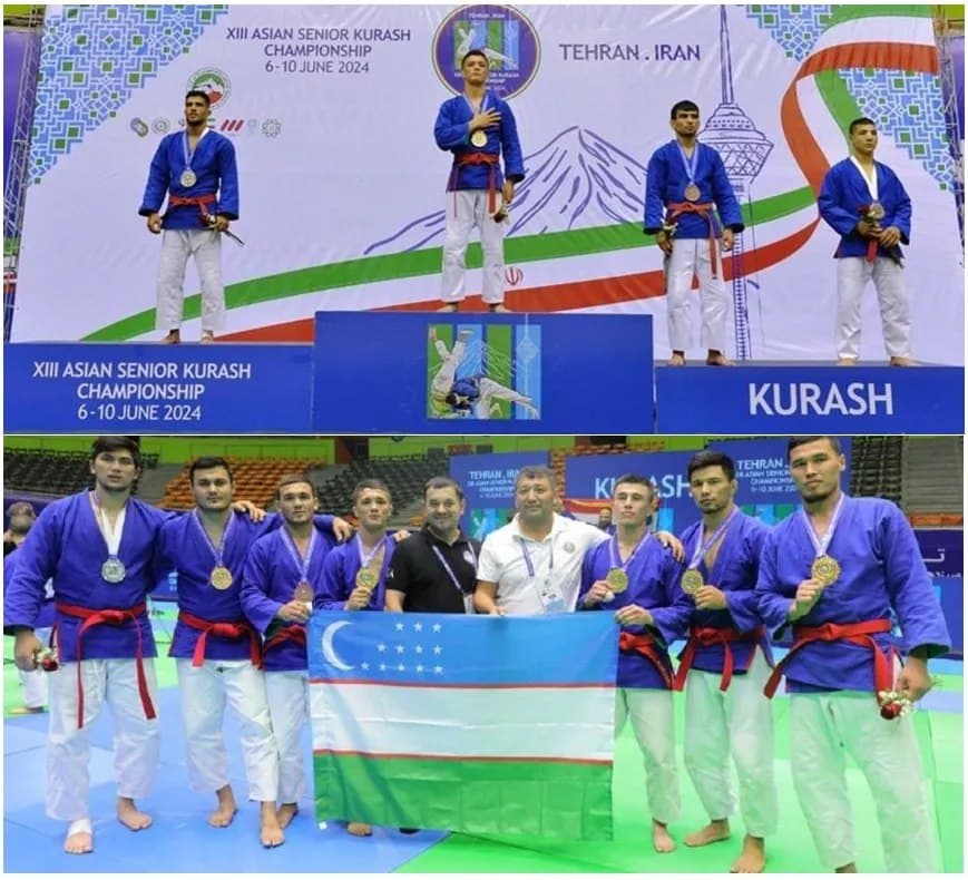 Uzbekistan national team secures first place at Asian Kurash Championship