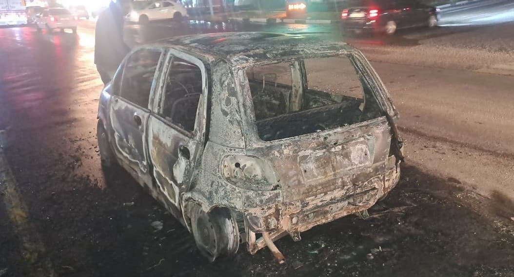 Toshkentda Matiz butunlay yonib ketdi