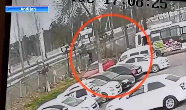 Andijonda qoidabuzar haydovchi jarima maydonchasidan devor oshib qochib ketdi