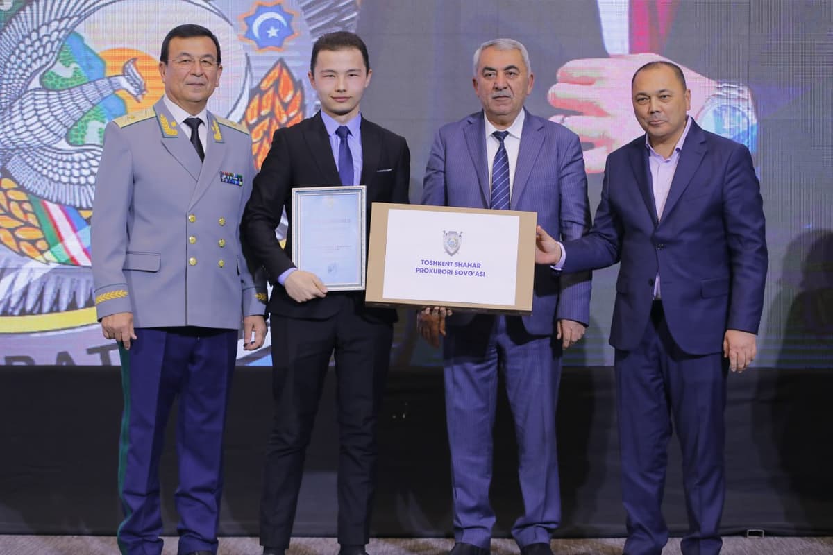 Toshkent shahar prokurori stipendianti tanlovi g‘oliblari taqdirlandi