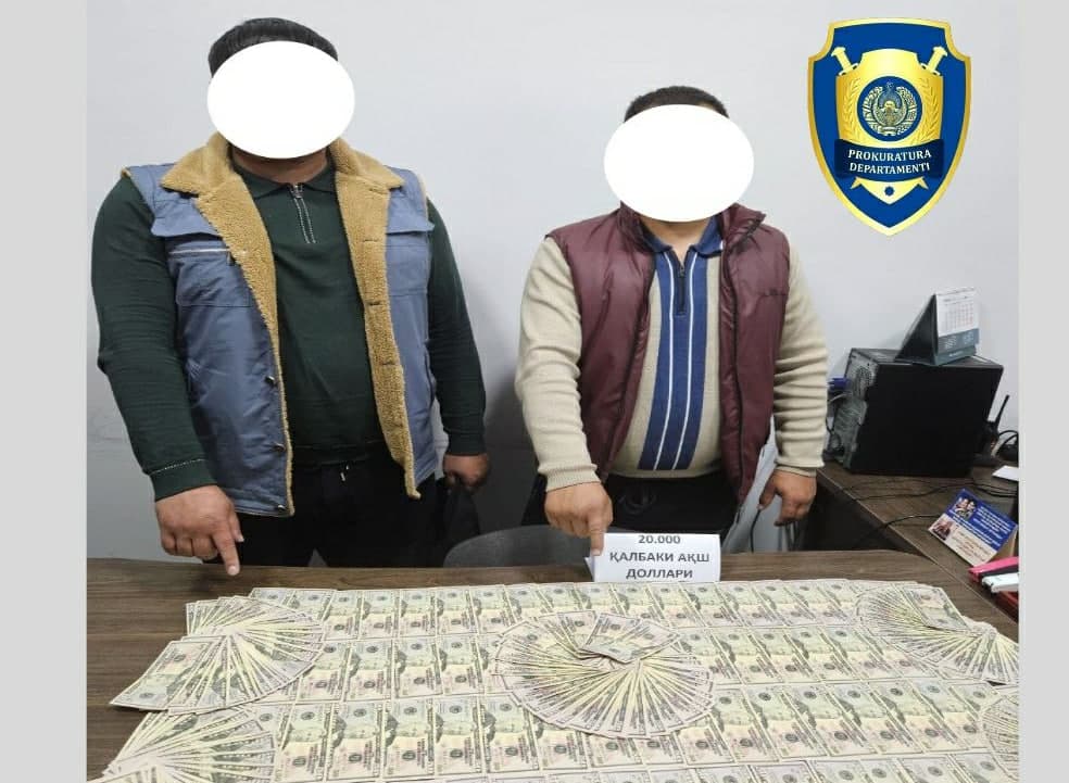 Toshkentda 20 ming qalbaki dollarni sotayotgan shaxslar ushlandi