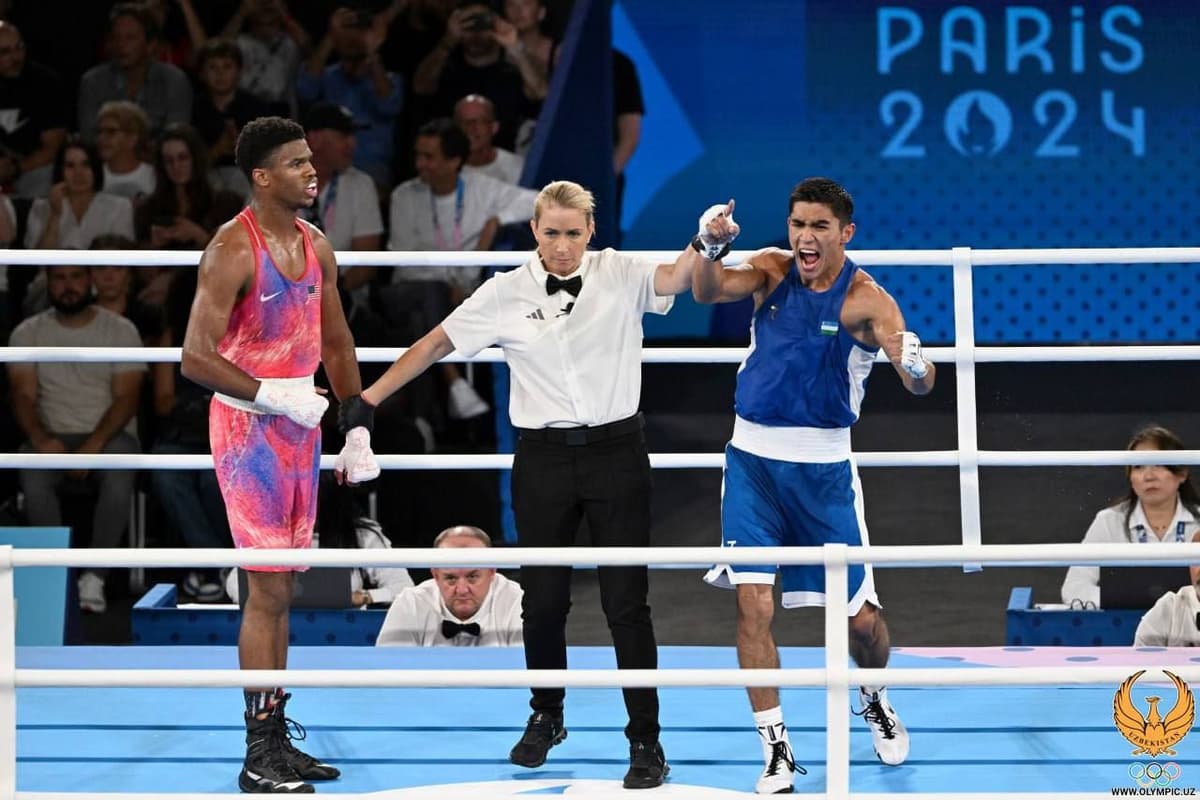 Parij-2024. Asadxo‘ja Mo‘ydinxo‘jayev amerikalik bokschini mag‘lub etib, finalga yo‘l oldi
