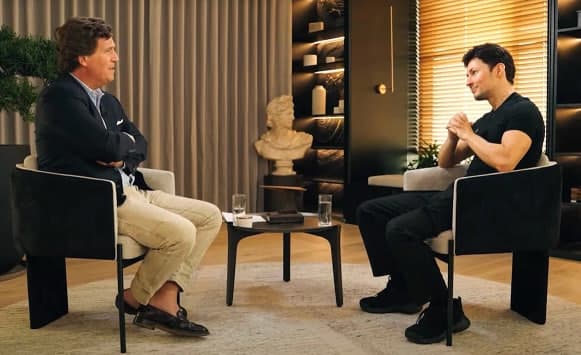 Pavel Durov Taker Karlson bilan gaplashdi. Intervyudan asosiy gaplar